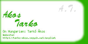 akos tarko business card